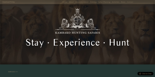 Kambako Hunting Safaris Website