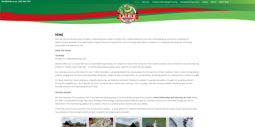 Lalele Crocodile Farm Website