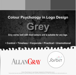 Grey - Colour Psychology in Logo Design designed by 33 Interactive - Graphic Design ft. AllanGray and Sorbet