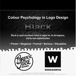 Black - Colour Psychology in Logo Design designed by 33 Interactive ft. Bruce Jack Wines and Woolworths