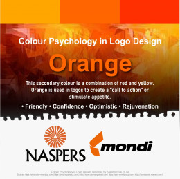 Orange - Colour Psychology in Logo Design designed by 33 Interactive - Graphic Design ft. Naspers and mondi