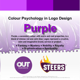 Purple - Colour Psychology in Logo Design designed by 33 Interactive - Graphic Design ft. Outsurance and Steers